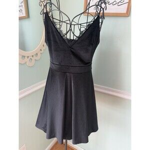 Lulu's Black Mini velvet Dress